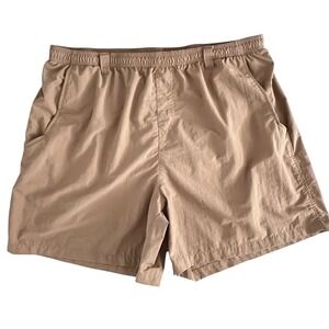Columbia PFG Performance Fishing Shorts Tan Mens XL Pockets Outdoor Athletic